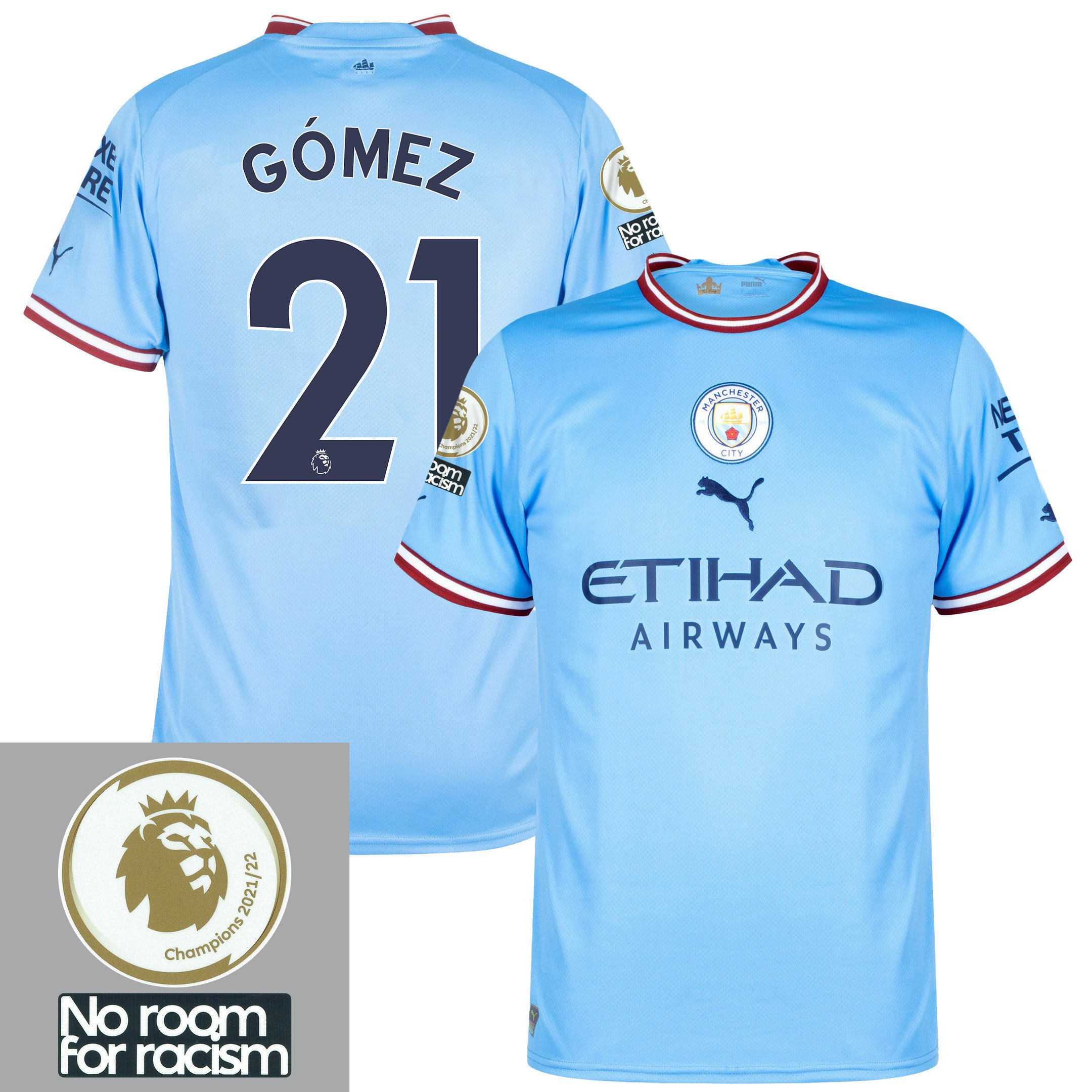 Sergio Gómez 21 Manchester City 2022-2023 Home Men Jersey – Sky Blue