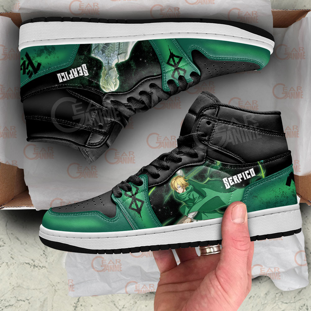 Serpico JD1s Sneakers Berserk Anime Shoes For Fans, Air Jordan Hightop