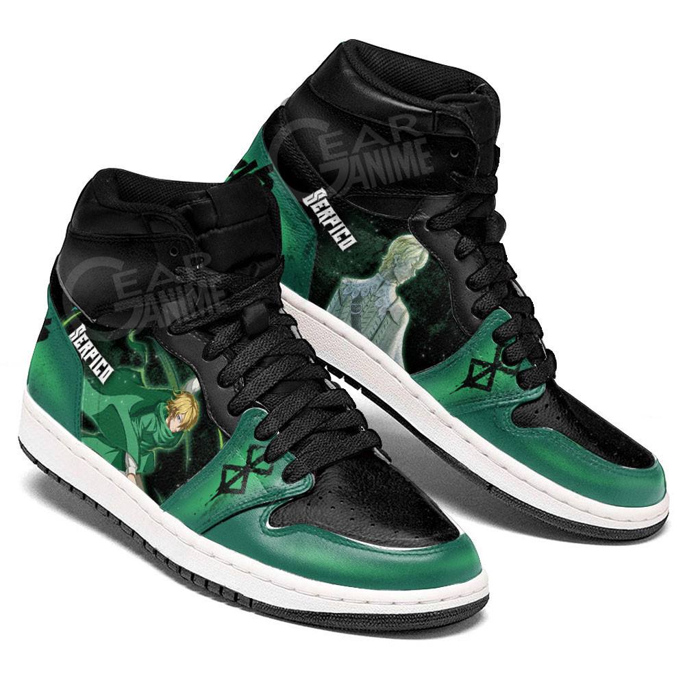 Serpico JD1s Sneakers Berserk Anime Shoes For Fans, Air Jordan Hightop