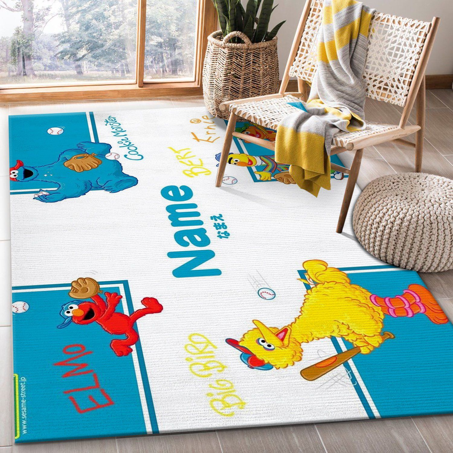 Sesame Street Rectangle Rug – Custom Size And Printing