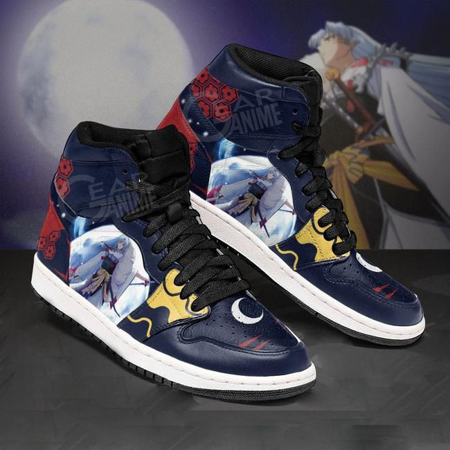 Sesshomaru Inuyasha Anime 3 High Top Air Jordan Sneaker, Air Jordan Hightop