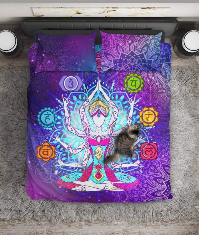 Seven Chakra Energy Centers Art Hop 3D Customized Duvet Cover Bedding Set