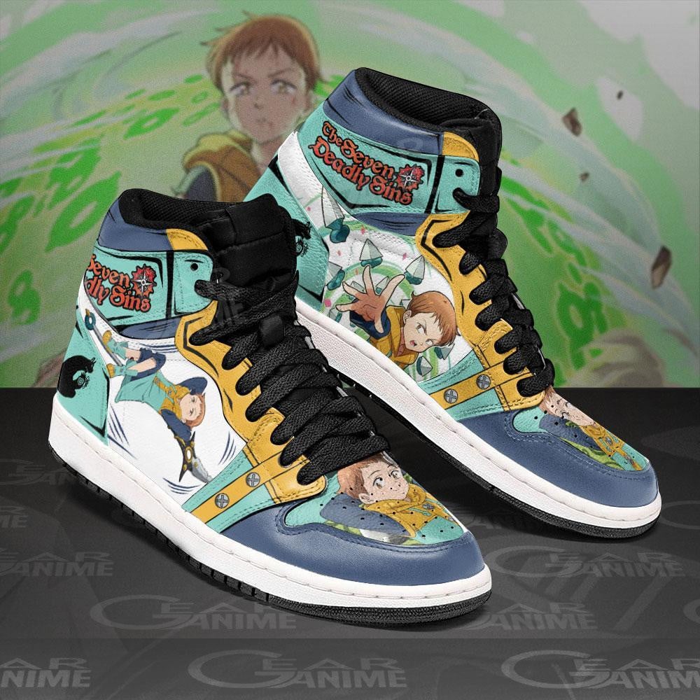 Seven Deadly Sins King JD1s Sneakers Anime Shoes, Air Jordan Hightop