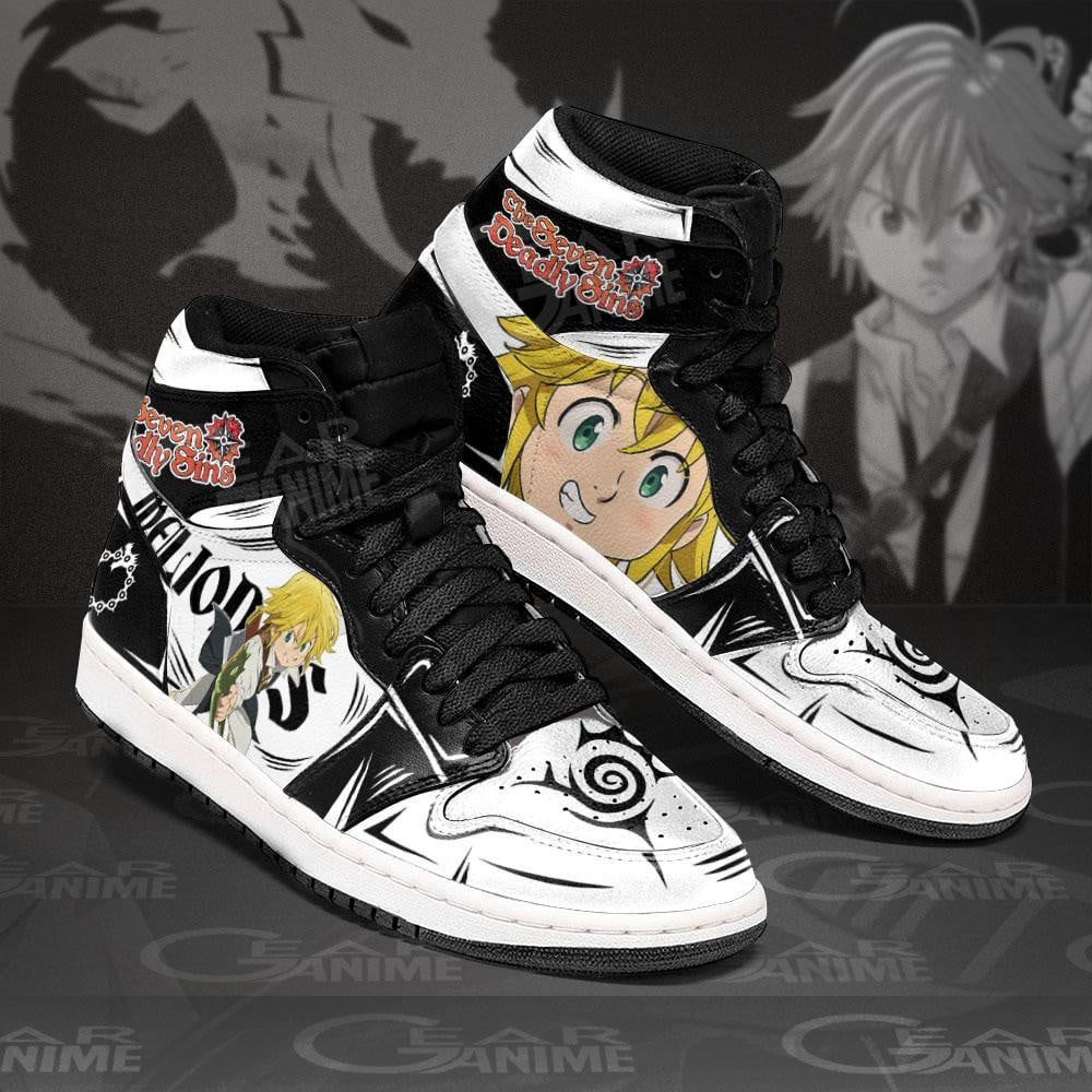 Seven Deadly Sins Meliodas JD1s Sneakers Anime Shoes, Air Jordan Hightop