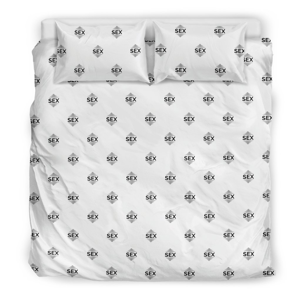 Sex Black On White 3D Customized Duvet Cover Bedding Set