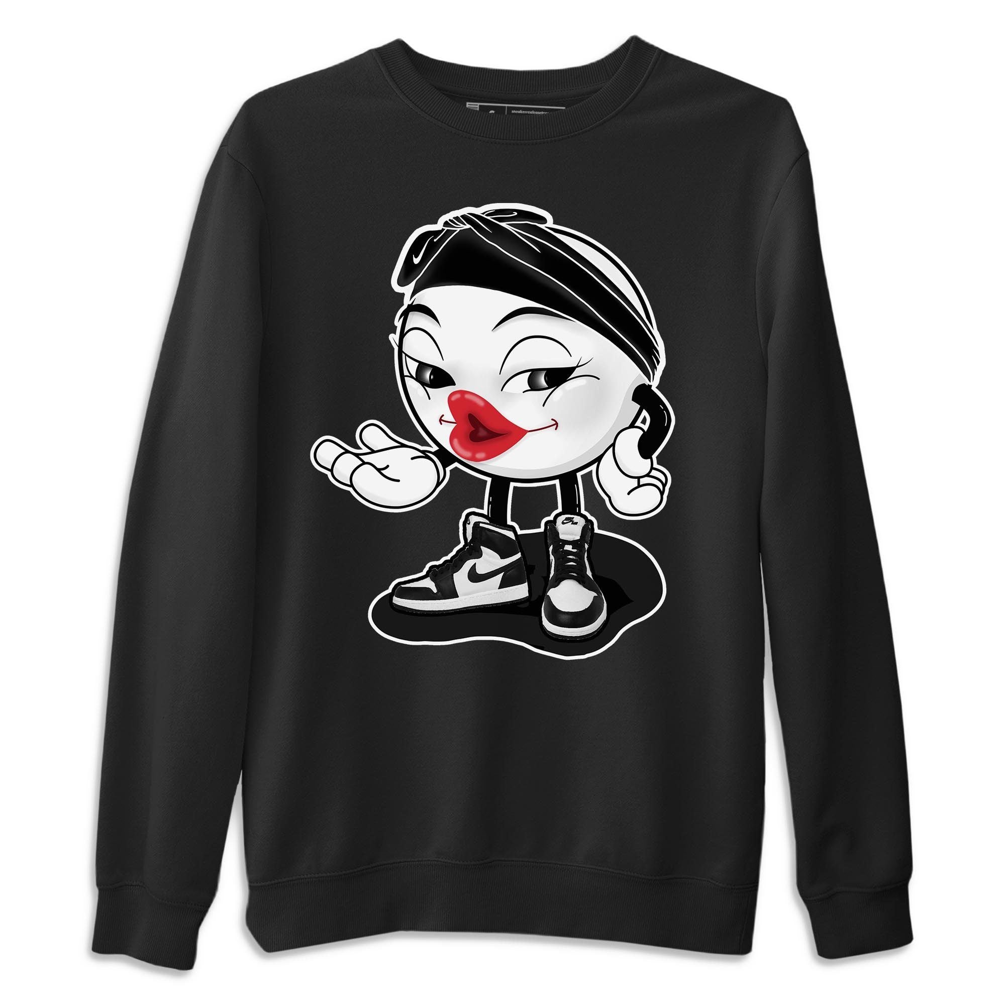 Sexy Emoji Unisex Sweater – Air Jordan 1 Black White, Sneakers Matching Sweater