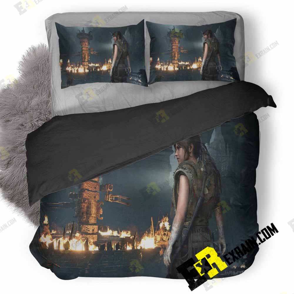 Shadow Of The Tomb Raider Videogame Xt 3D Customized Duvet Cover Bedding Set