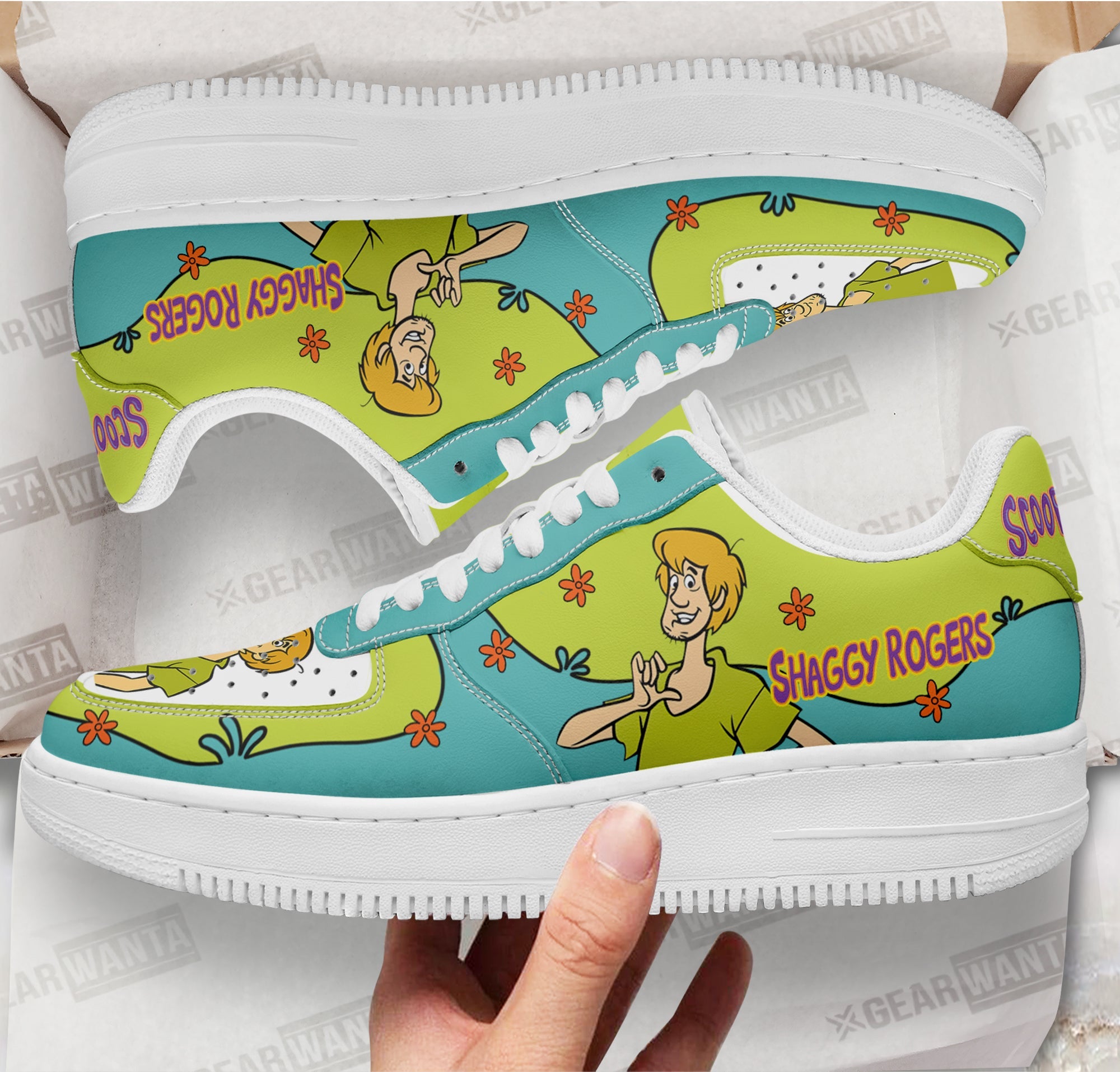 Shaggy Rogers Air Sneakers Custom For Scooby-Doo Fans