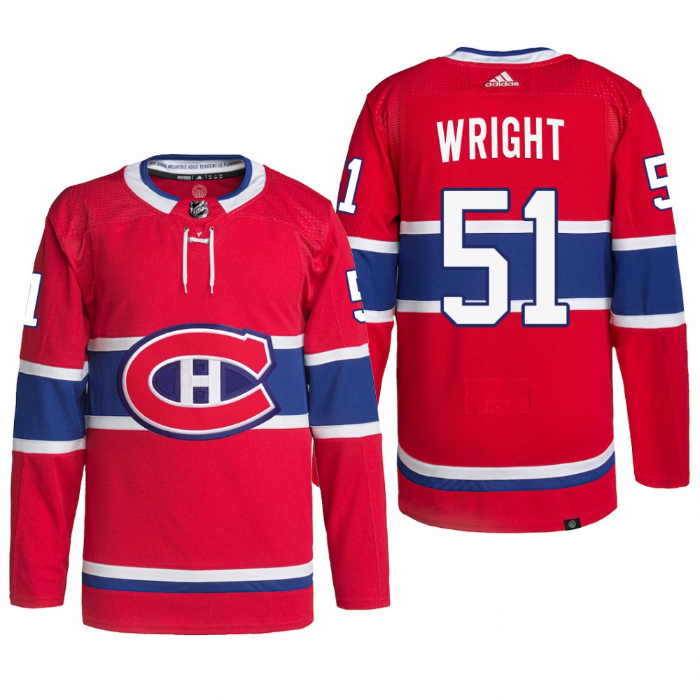 Shane Wright Montreal Canadiens Primegreen Jersey Red #51 2022 NHL Draft Prospect Uniform