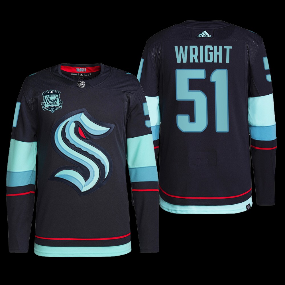 Shane Wright Seattle Kraken Primegreen Jersey Navy #51 Home Uniform