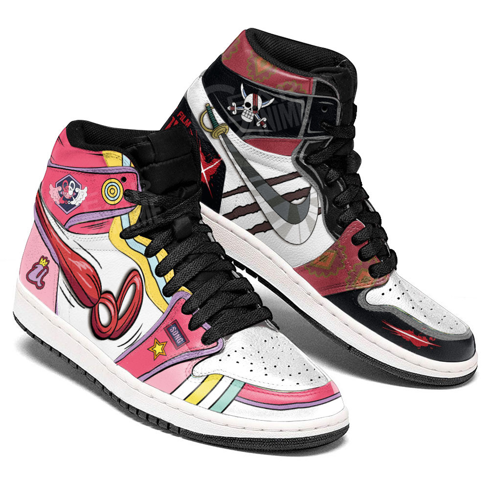 Shanks and Uta JD1s Sneakers One Piece Red Anime Shoes Great Gift For Fans, Air Jordan Hightop