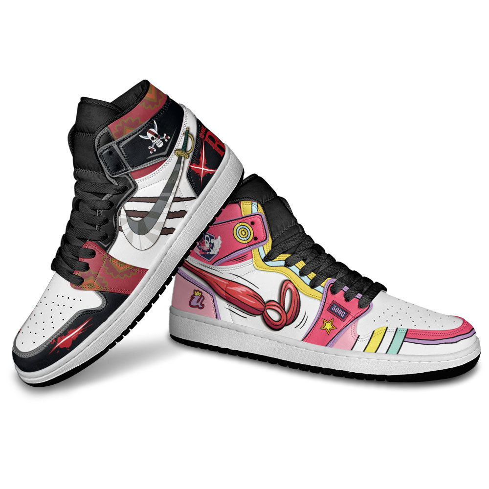 Shanks and Uta JD1s Sneakers One Piece Red Anime Shoes Great Gift For Fans, Air Jordan Hightop