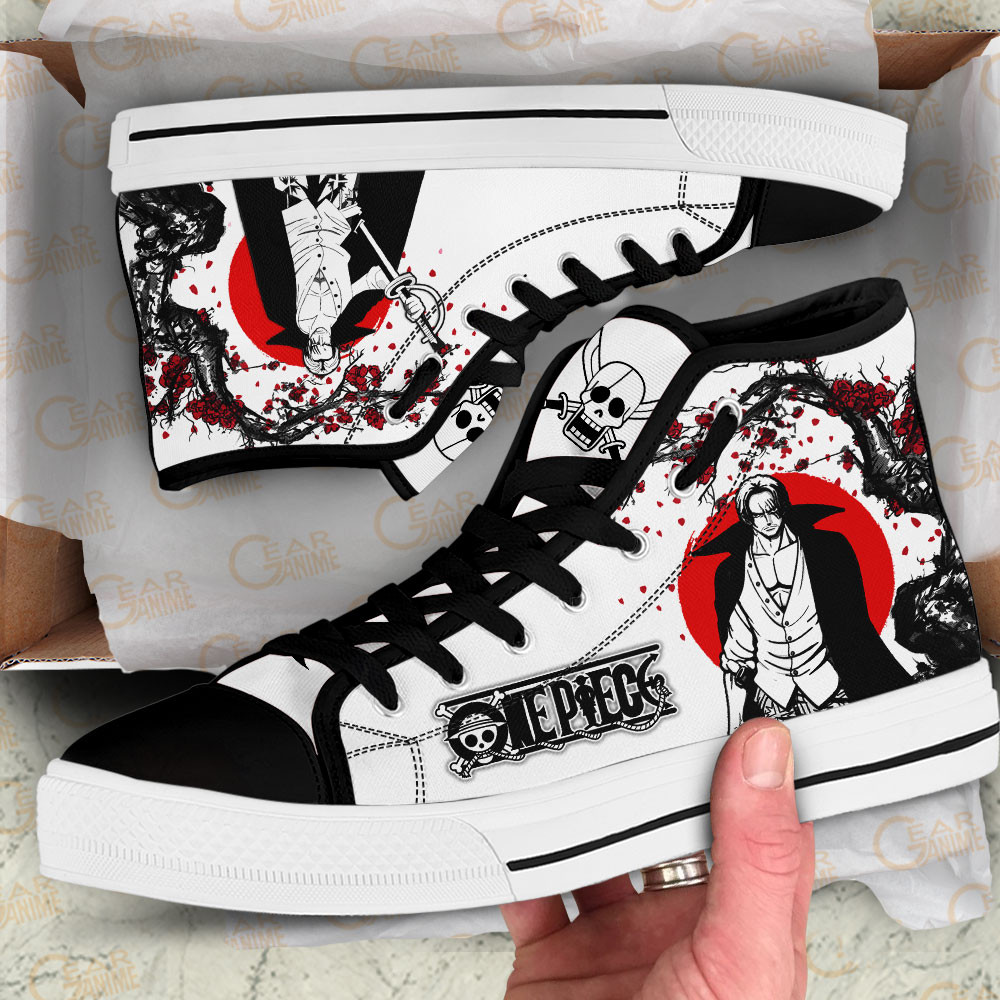 Shanks High Top Shoes Custom Anime One Piece Sneakers Japan Style