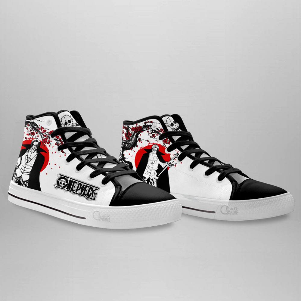 Shanks High Top Shoes Custom Anime One Piece Sneakers Japan Style