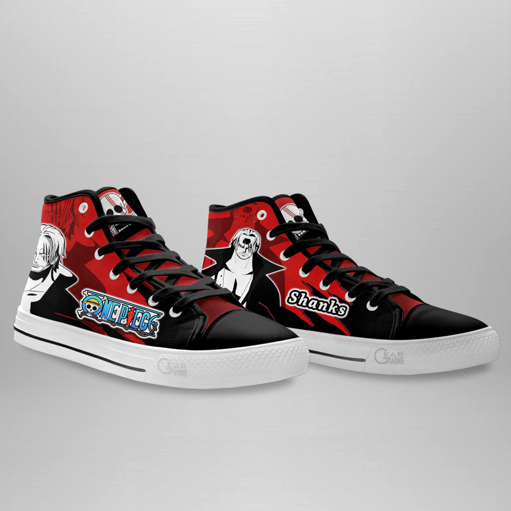 Shanks High Top Shoes One Piece Custom Anime Sneakers Mix Manga