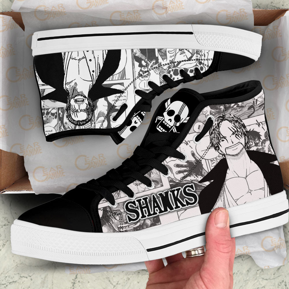 Shanks High Top Shoes One Piece Custom Manga Sneakers