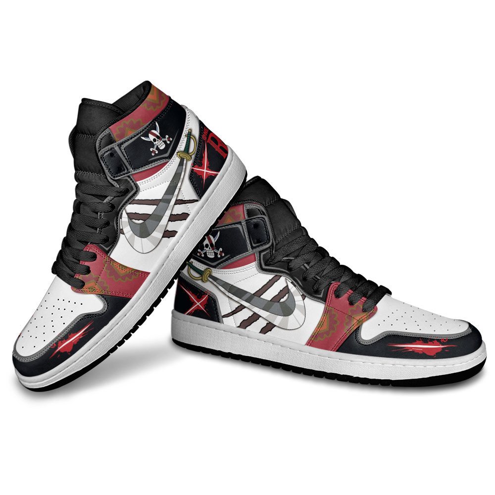 Shanks JD1s Sneakers One Piece Red Anime Shoes Great Gift Idea, Air Jordan Hightop