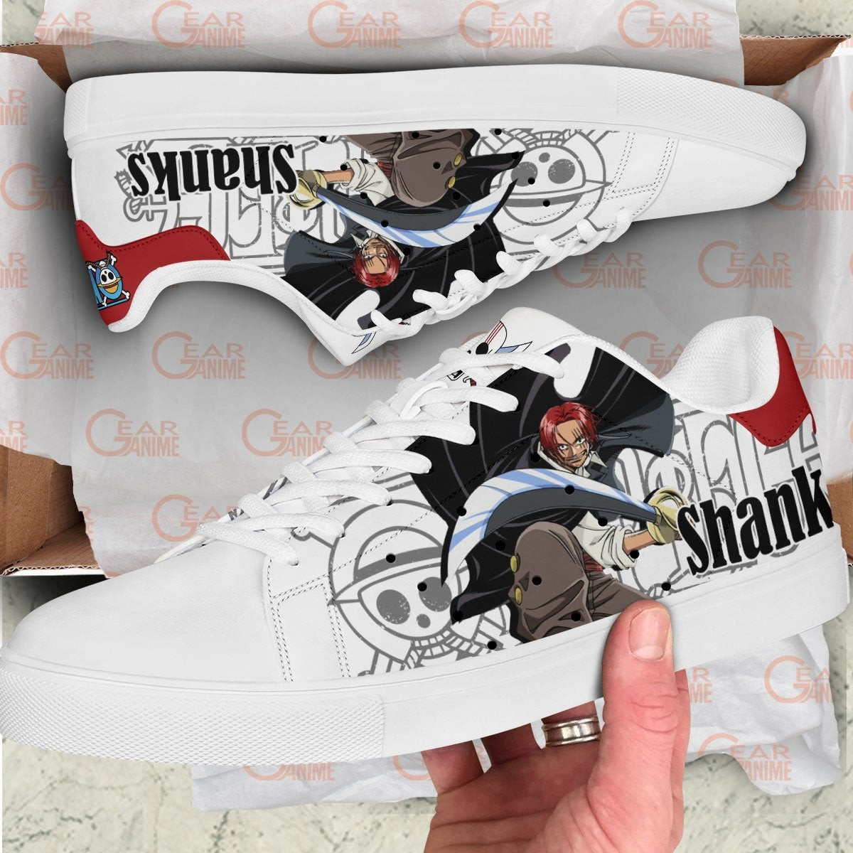 Shanks Skate Sneakers Custom Anime One Piece Shoes