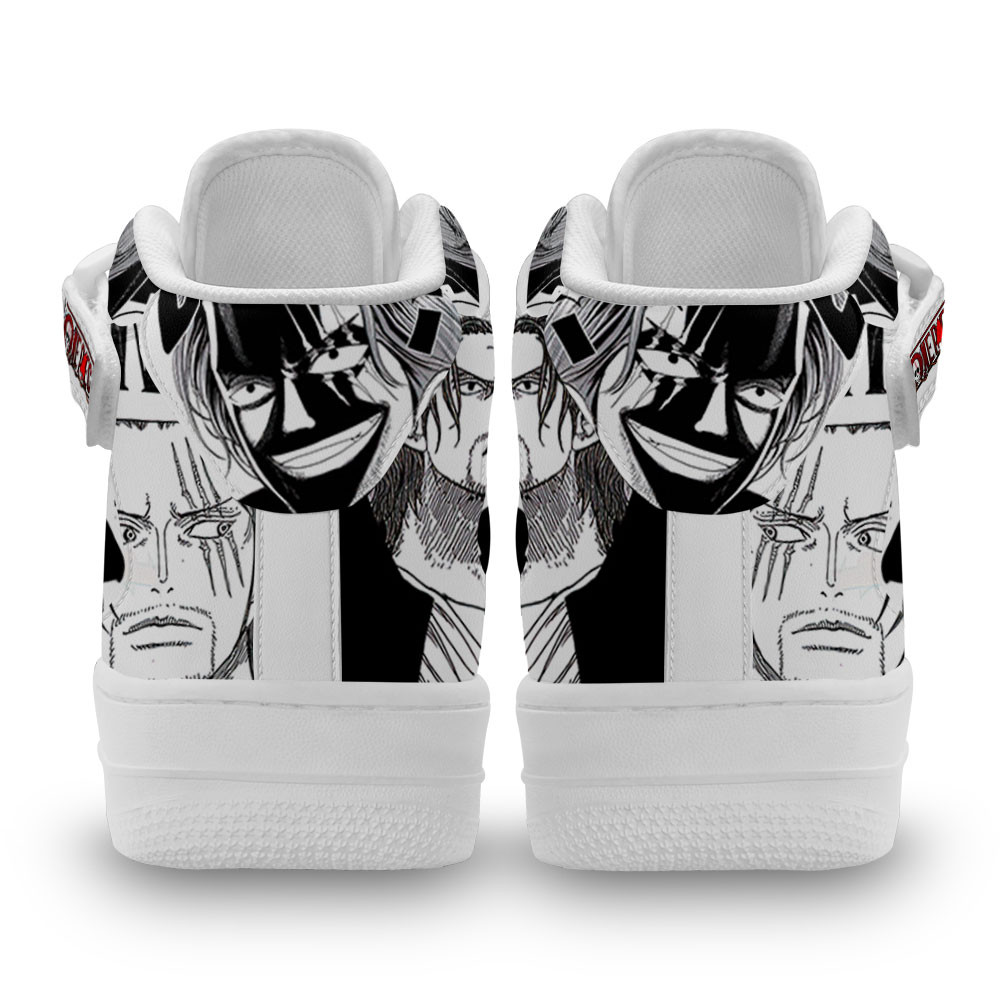 Shanks Sneakers Air Mid One Piece Custom Anime Shoes Mix Manga