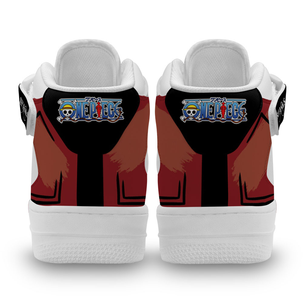 Shanks Sneakers Air Mid One Piece Custom Anime Shoes