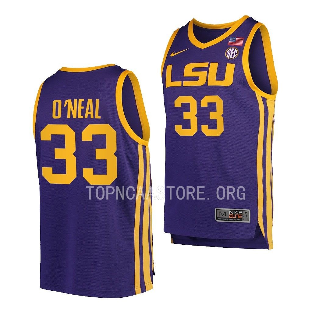 Shaquille O'Neal LSU Tigers #33 Purple College Jersey