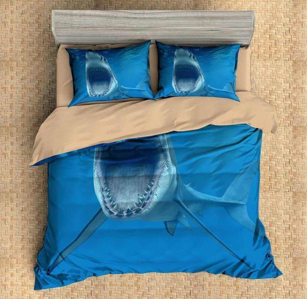 Shark 3D Customized Duvet Cover Bedding Set