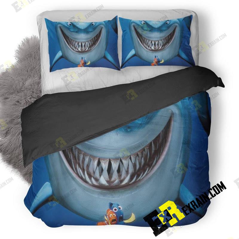 Shark Finding Nemo 3D Customized Duvet Cover Bedding Set