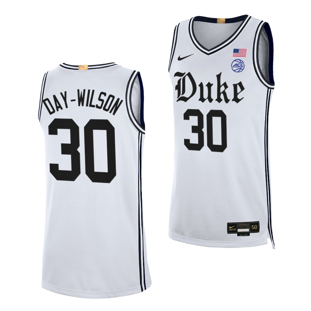Shayeann Day-Wilson #30 Duke Blue Devils 2021-22 Cameron Brotherhood Limited White Jersey