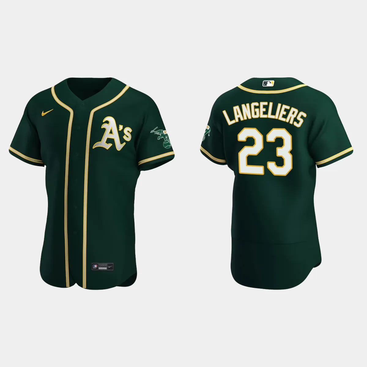 Shea Langeliers Oakland Athletics Alternate Jersey - Green
