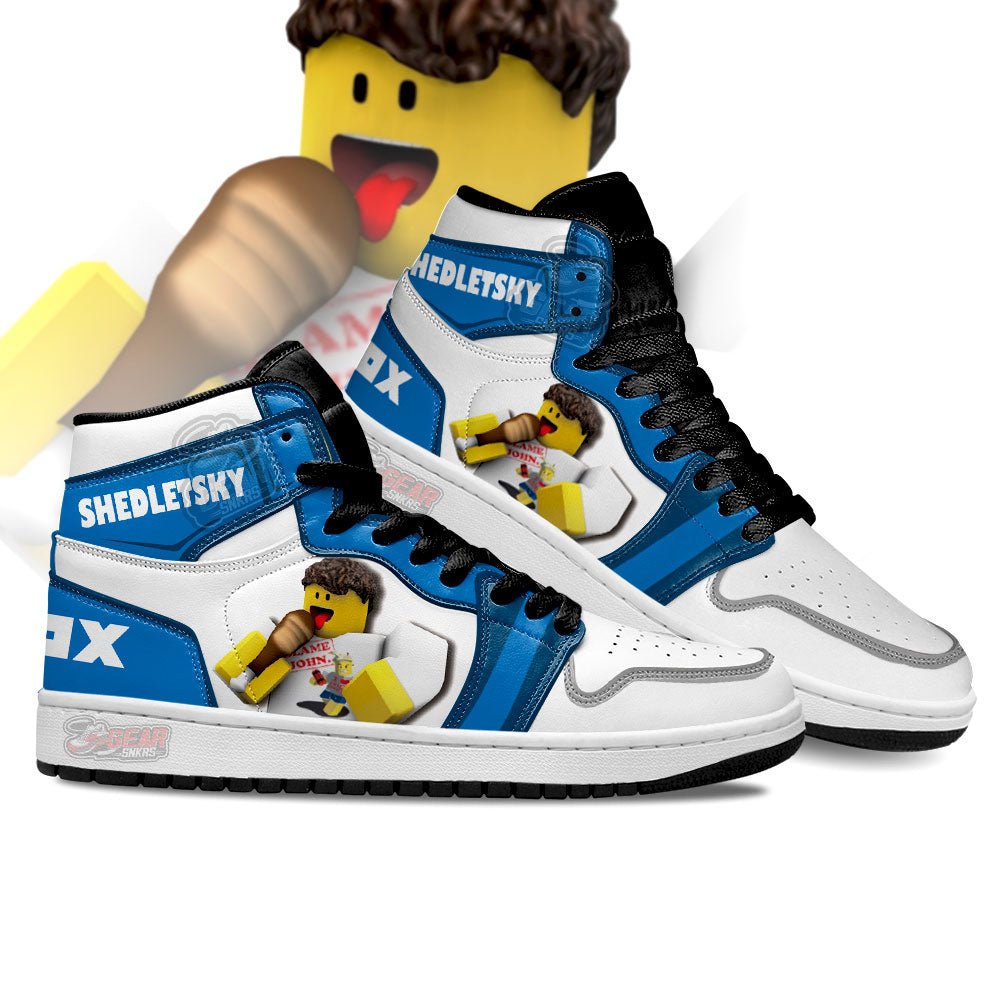 Shedletsky Roblox JD Sneakers Shoes For Fans, Air Jordan Hightop