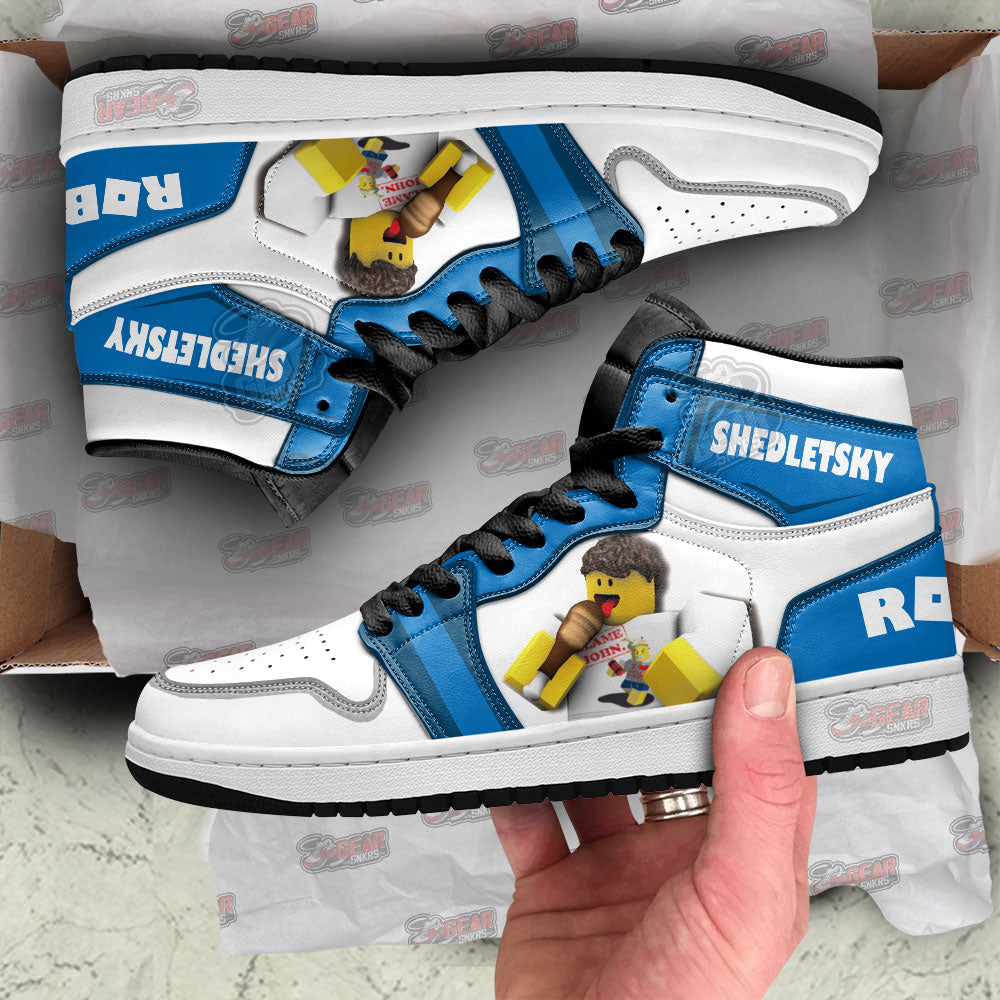 Shedletsky Roblox JD Sneakers Shoes For Fans, Air Jordan Hightop