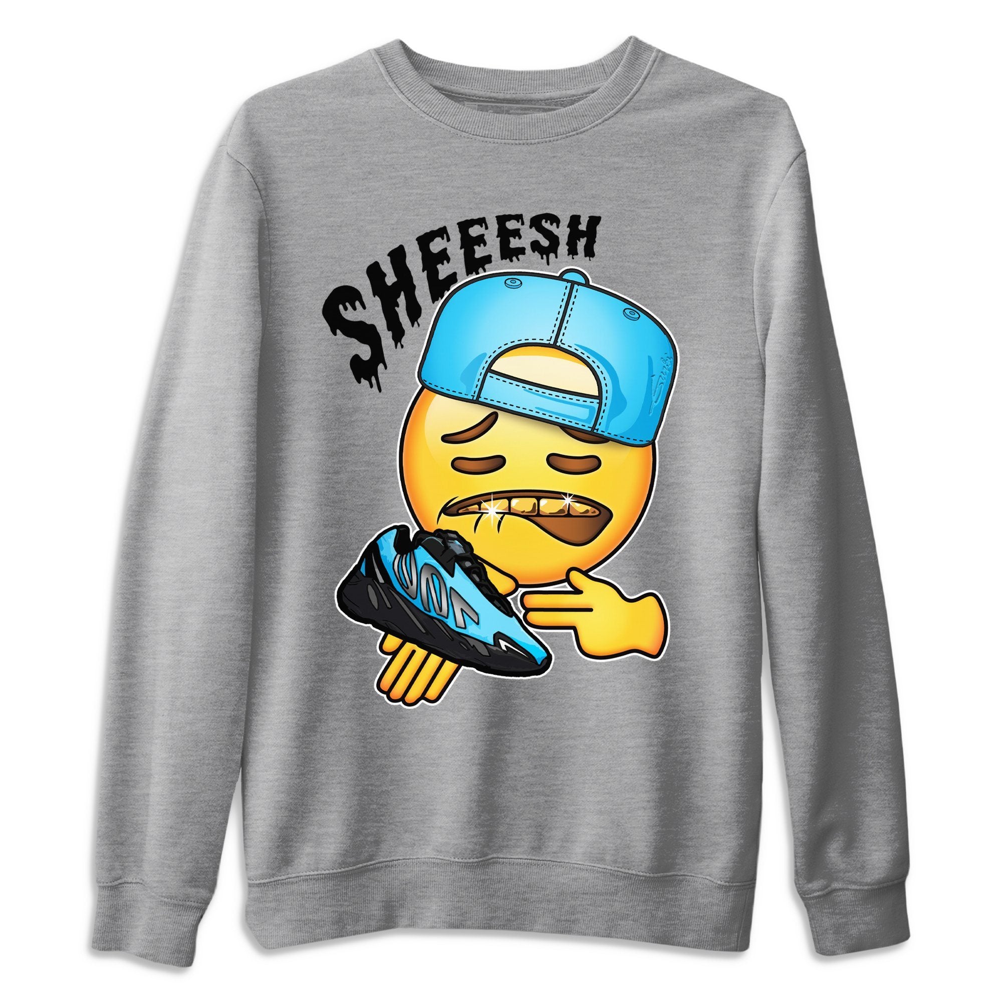 Sheesh Unisex Sweater – Yeezy 700 Bright Cyan, Sneakers Matching Sweater