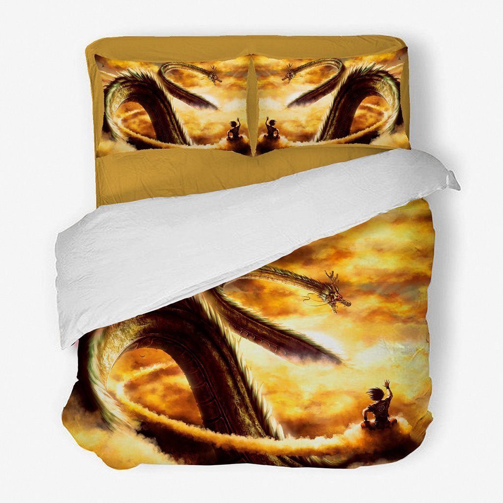 Shenron Goku 3D Customized Duvet Cover Bedding Set
