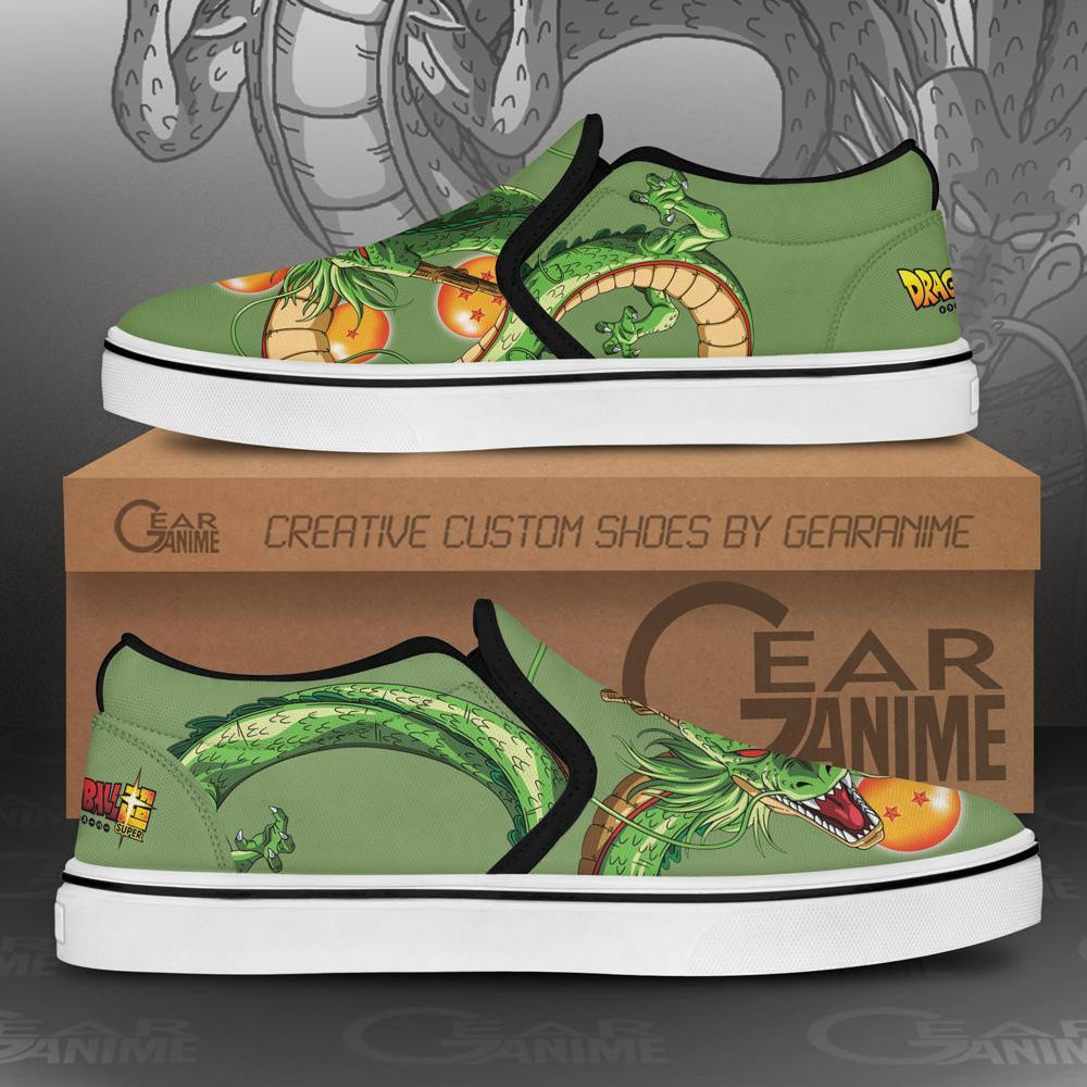 Shenron Slip-On Shoes Canvas Dragon Ball Custom Anime Shoes