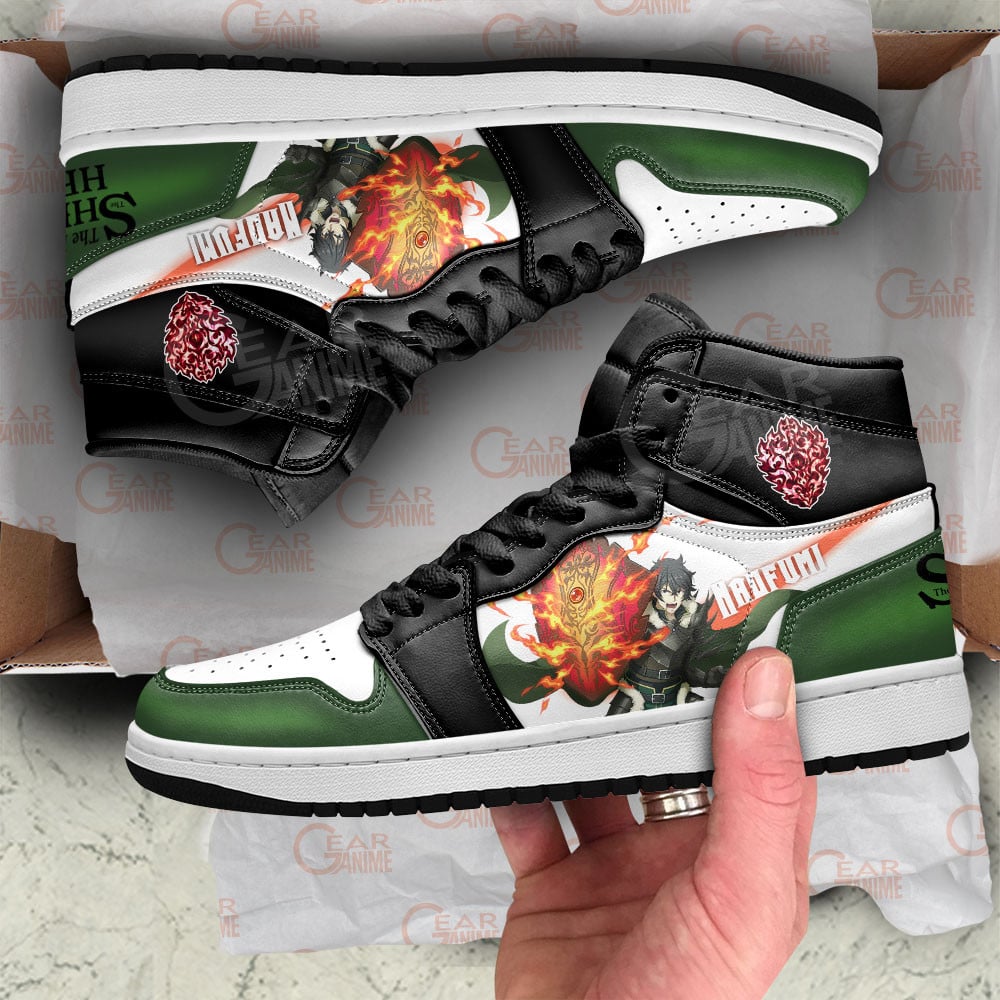 Shield Hero Naofumi Shield of Wrath JD1s Sneakers Anime Shoes, Air Jordan Hightop
