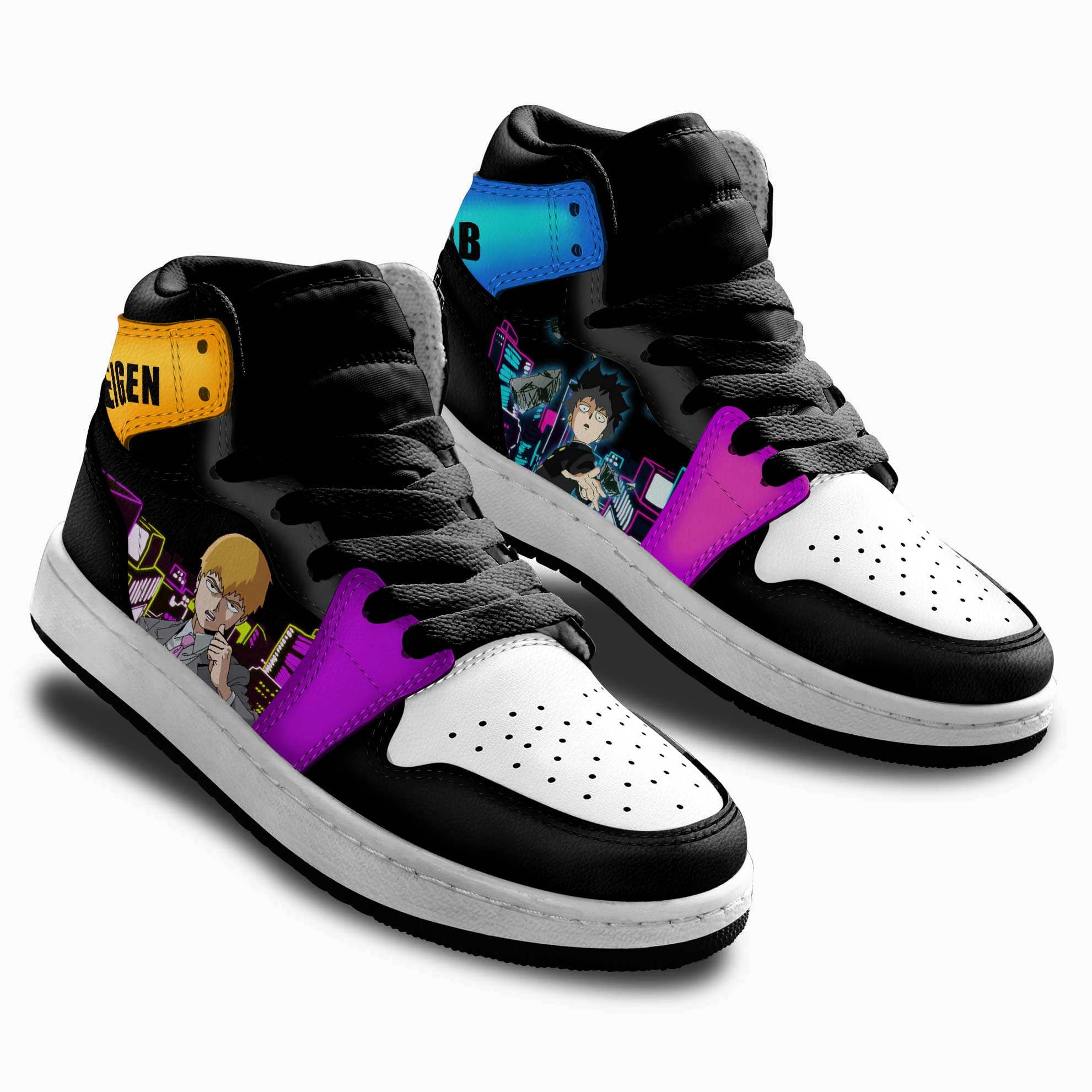 Shigeo Kageyama and Arataka Reigen Kids Sneakers Mob Psycho 100 Anime Shoes For Kids