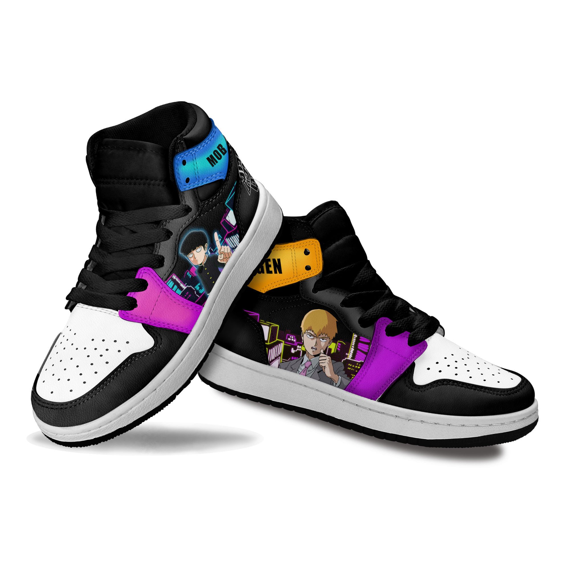 Shigeo Kageyama and Arataka Reigen Kids Sneakers Mob Psycho 100 Anime Shoes For Kids