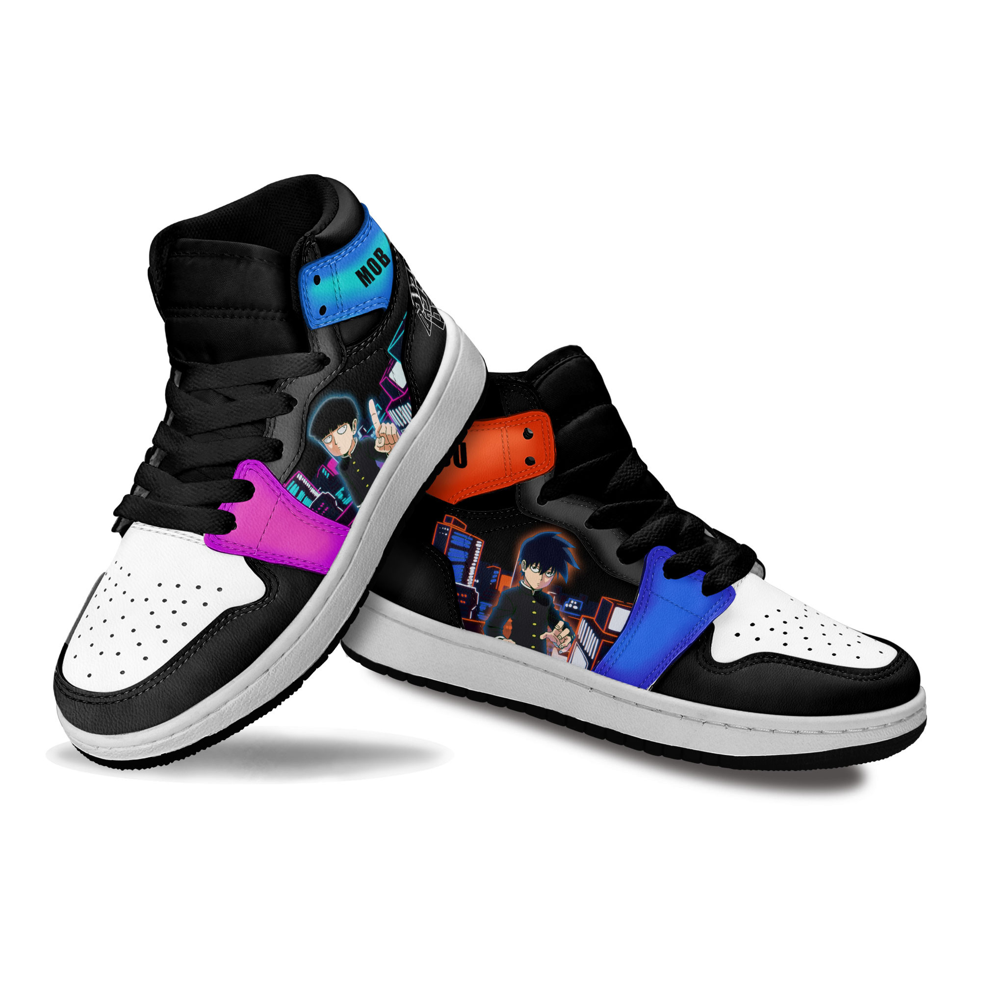 Shigeo Kageyama and Ritsu Kageyama Kids Sneakers Mob Psycho 100 Anime Shoes For Kids