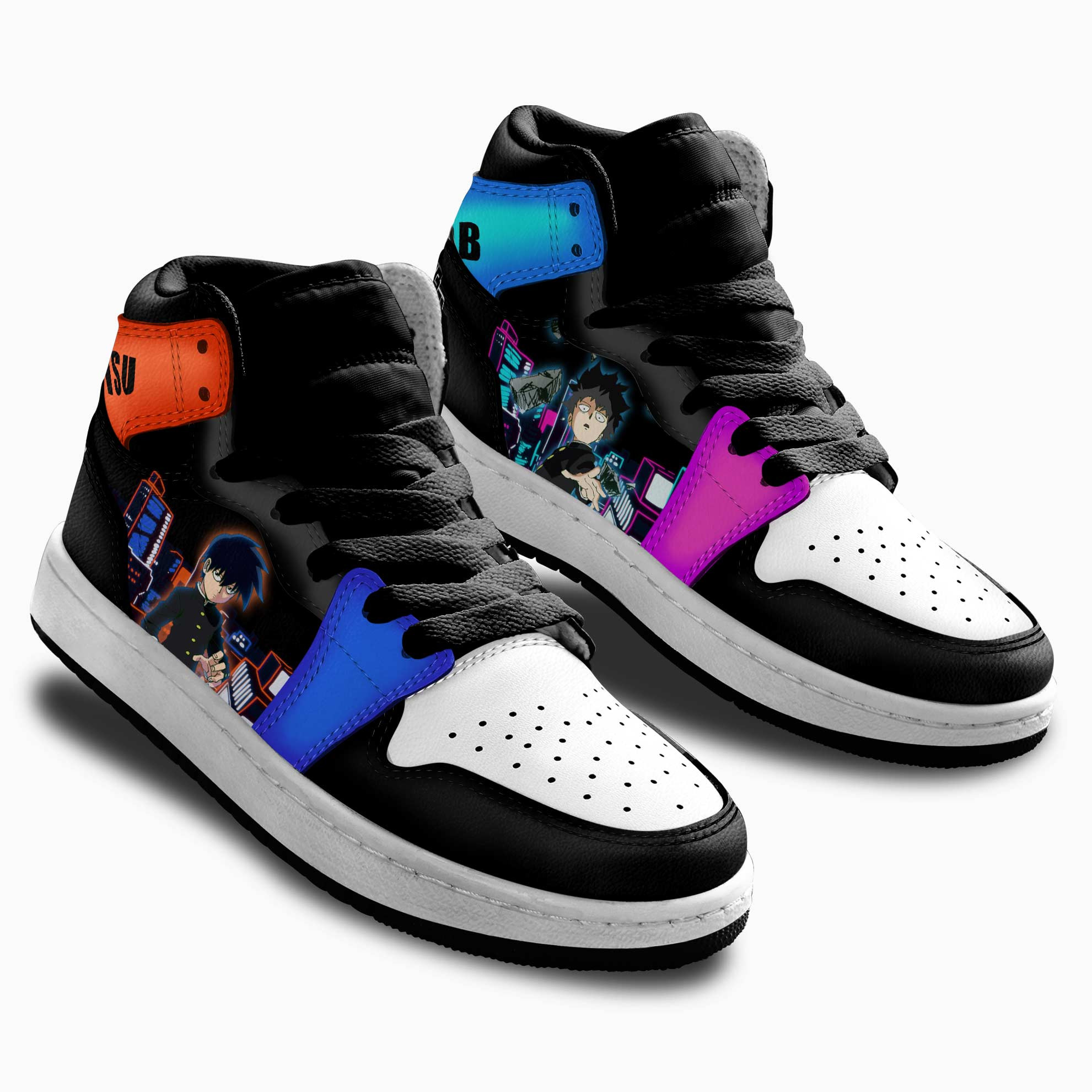 Shigeo Kageyama and Ritsu Kageyama Kids Sneakers Mob Psycho 100 Anime Shoes For Kids