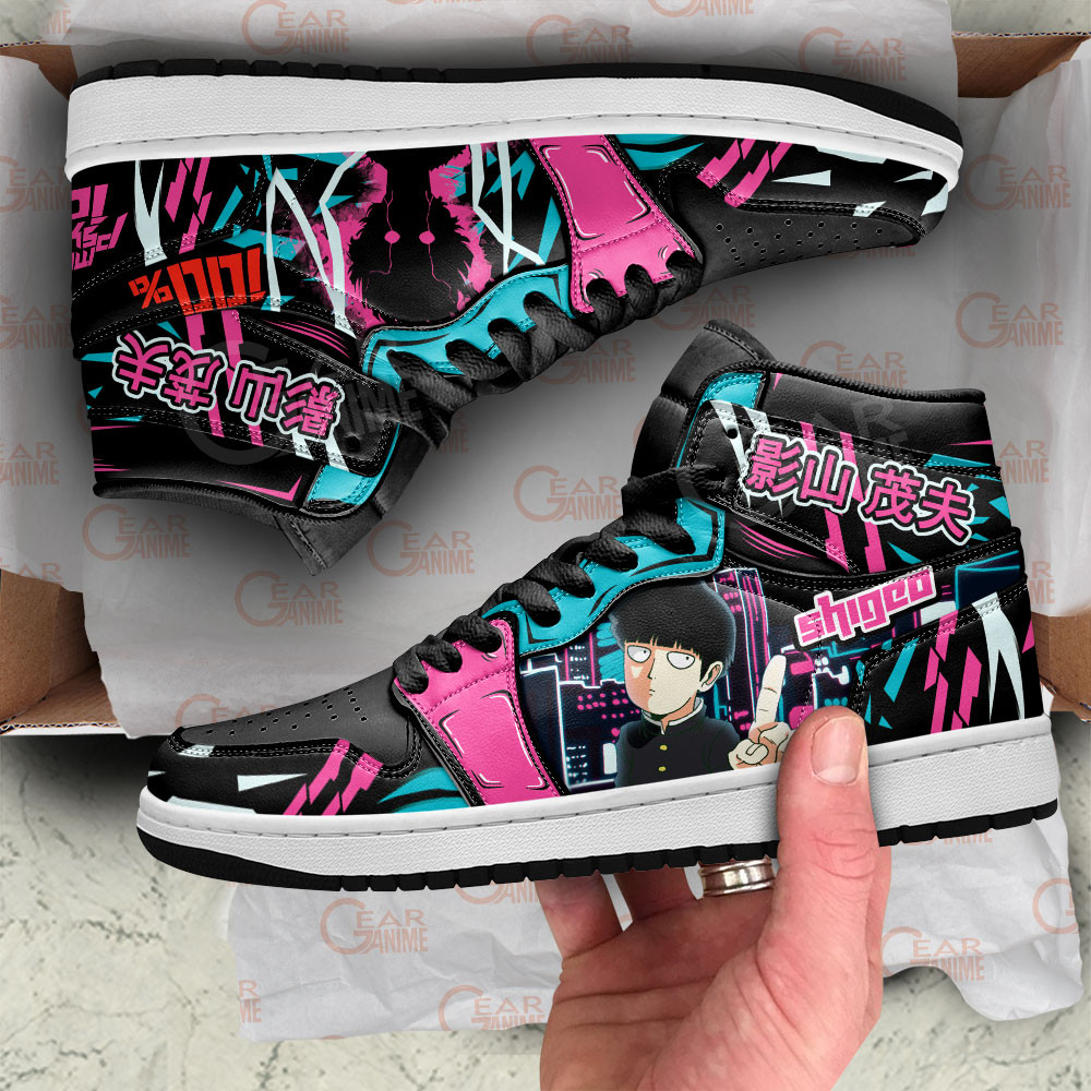 Shigeo Kageyama JD1s Sneakers Mob Psycho 100 Anime Shoes, Air Jordan Hightop