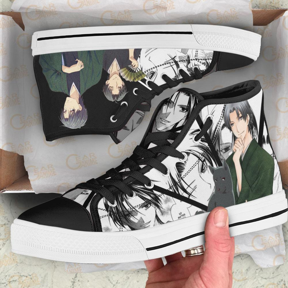 Shigure Sohma High Top Shoes Custom Manga Anime Fruits Basket Sneakers