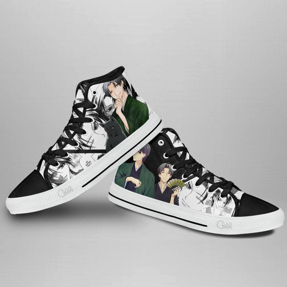 Shigure Sohma High Top Shoes Custom Manga Anime Fruits Basket Sneakers