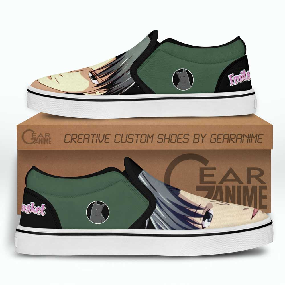Shigure Souma Slip-On Shoes Canvas Custom Anime Fruit Basket Shoes