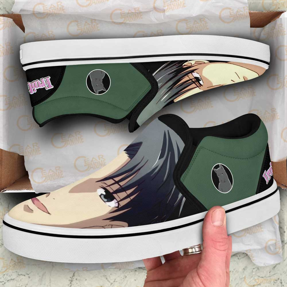 Shigure Souma Slip-On Shoes Canvas Custom Anime Fruit Basket Shoes