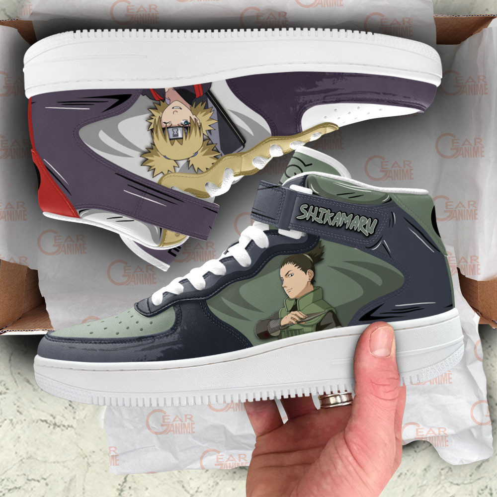 Shikamaru and Temari Sneakers Air Mid Custom Anime Shoes
