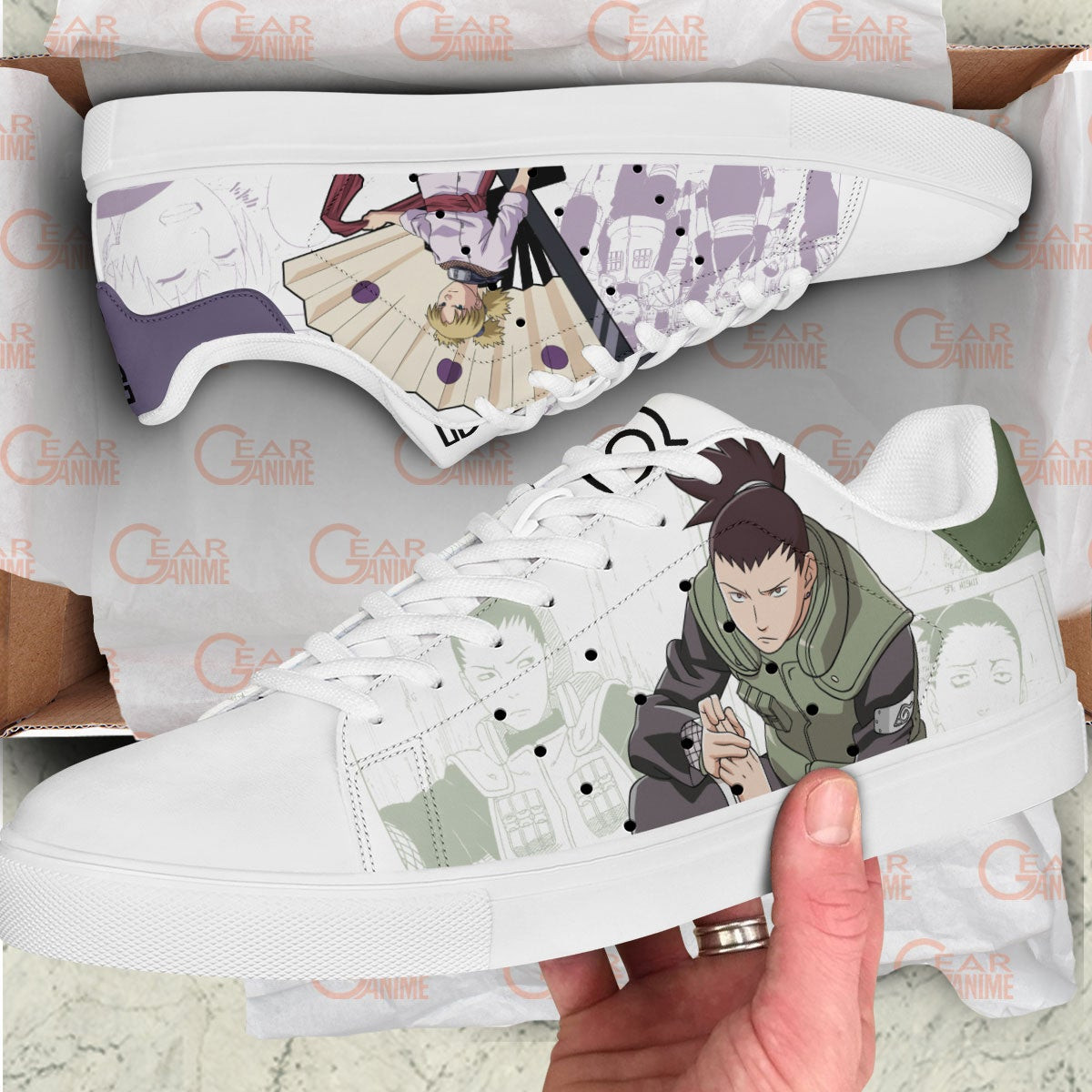 Shikamaru Nara and Temari Skate Sneakers Custom NRT Anime Shoes