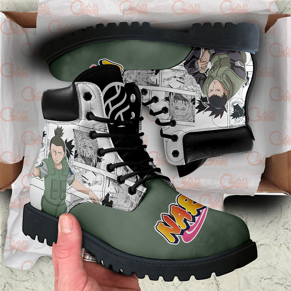 Shikamaru Nara Boots Custom Anime Shoes Mix Manga Style