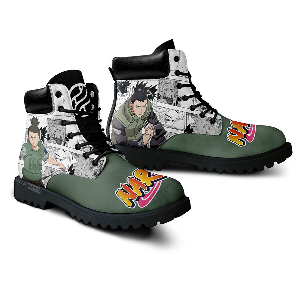 Shikamaru Nara Boots Custom Anime Shoes Mix Manga Style