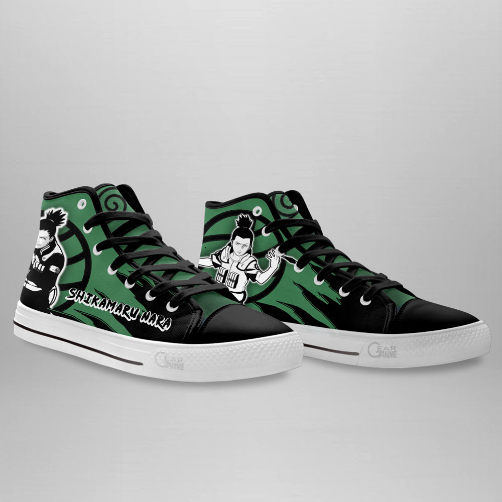 Shikamaru Nara High Top Shoes Anime Sneakers Manga Style
