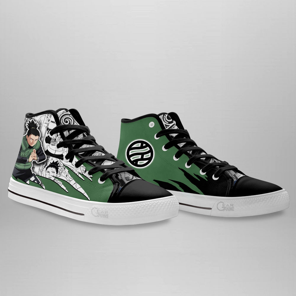 Shikamaru Nara High Top Shoes Custom Anime Sneakers Mix Manga